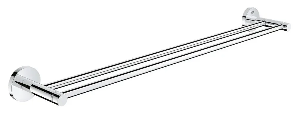 NEW Open Box Grohe Essentials Starlight Double Towel Rail Chrome 600mm